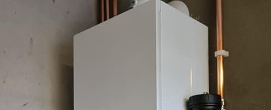 Combi boiler installed by SMC with copper pipework