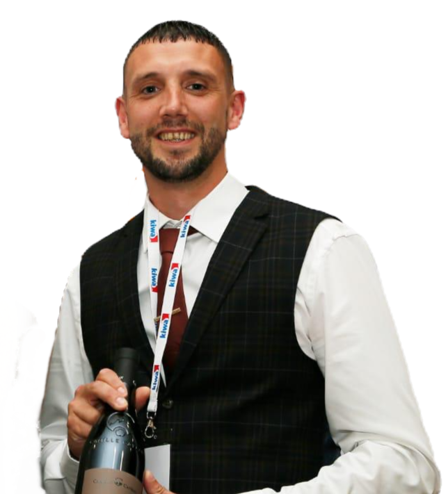 Scott, owner of SMC Plumbing and Heating, at an industry awards evening